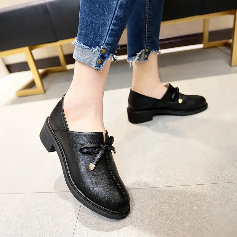 Women Creeper Fashion Spring Butterfly-knot Platform Ladies Shoes For Woman Shallow Slip On Female Footwear f595 | Обувь
