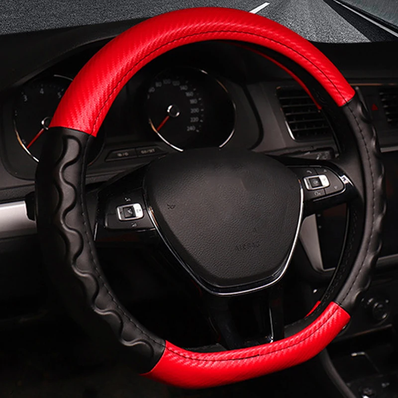 HuiER D образный чехол рулевого колеса автомобиля из искусственной кожи для Volkswagen VW