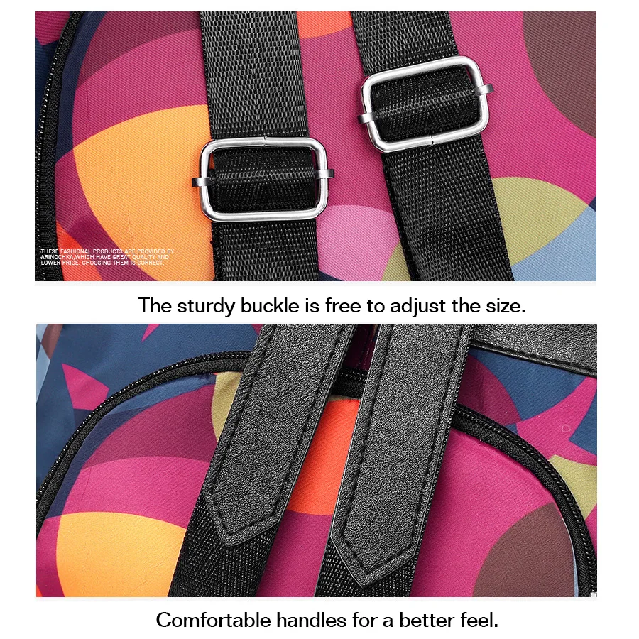 Красочные Оксфорд рюкзак для женщин Multifuction Рюкзак Повседневная Противоугонная