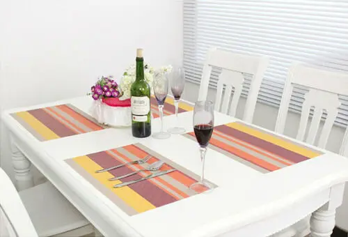 Sales PVC Quick-drying Placemats Insulation Mats Coasters Kitchen/Dining Table Rectangle | Дом и сад