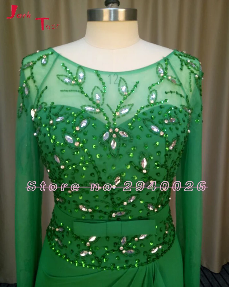 Jark Tozr Новое поступление Vestidos De Festa платье с длинным рукавом расшитое блестками