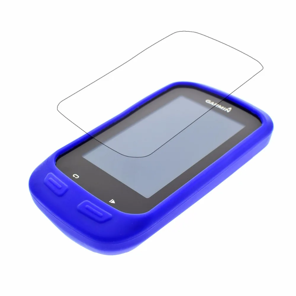 

Открытый велосипед Велоспорт силиконовый резиновый синий кожаный чехол + ЖК-экран протектор для Garmin GPS Edge 1000