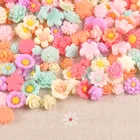50 шт15 г конфетных цветов полимерные бусины для скрапбукинга ремесло 7-13 мм DIY кнопки для декора телефона Аксессуары для головных уборов без отверстий cp1997
