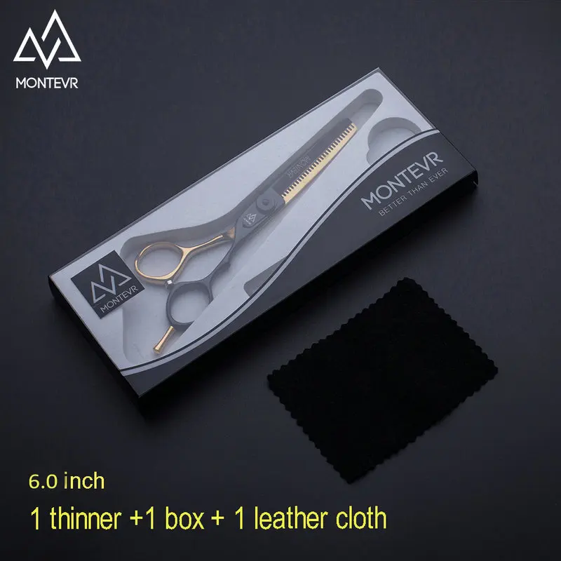 Gold leather set T MONTEVR профессиональные 5,5 дюймовые японские ножницы для волос с ручным регулируемым винтом Парикмахерские ножницы парикмахерские ножницы - Цвет: Gold leather set T