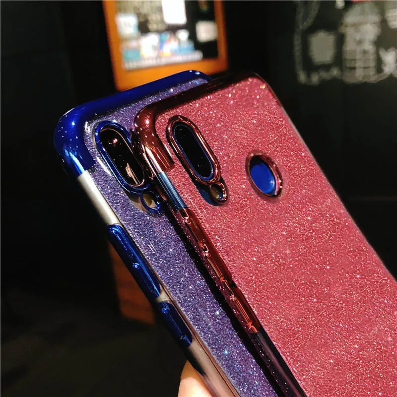 P20 Lite чехол блеск TPU для Huawei P10 P9 P8 Коврики 10 Nova 2 3 Honor 7A 7C 9 7X 8X Y6 Prime Y9 2018 силиконовый