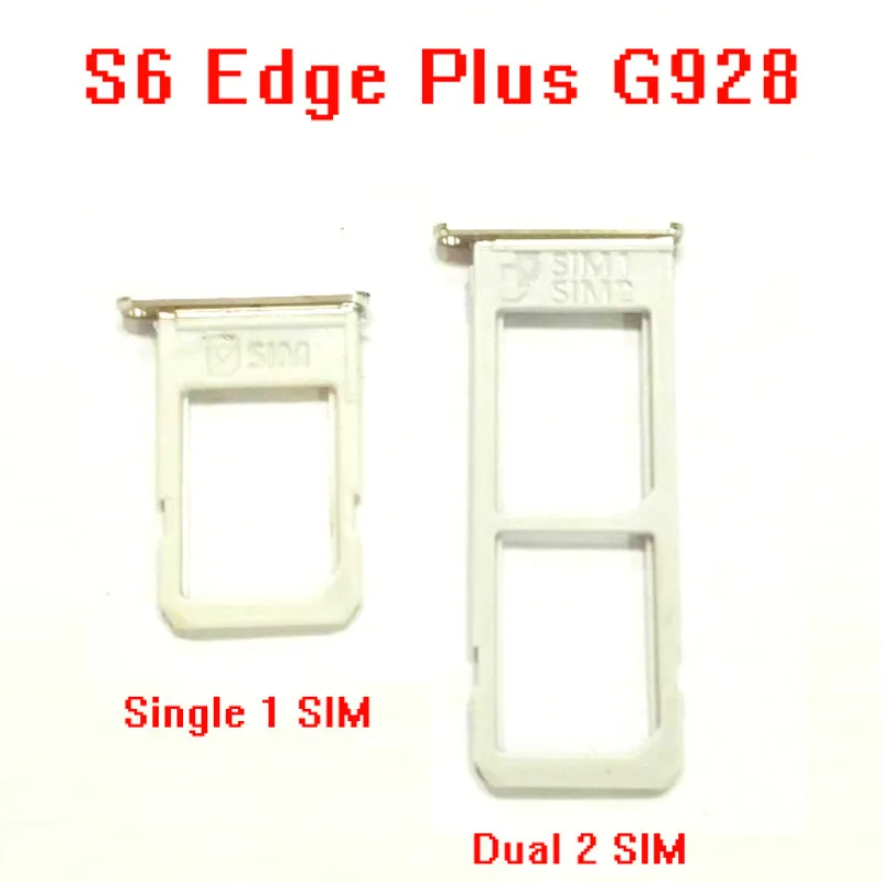 Черный/белый/золотой одинарный/двойной слот для Micro SIM карты Адаптеры Samsung Galaxy S6 Edge