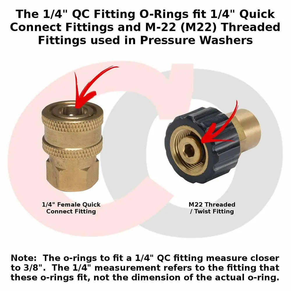 Уплотнительные кольца для мойки высокого давления 50 шт. черные резиновые
