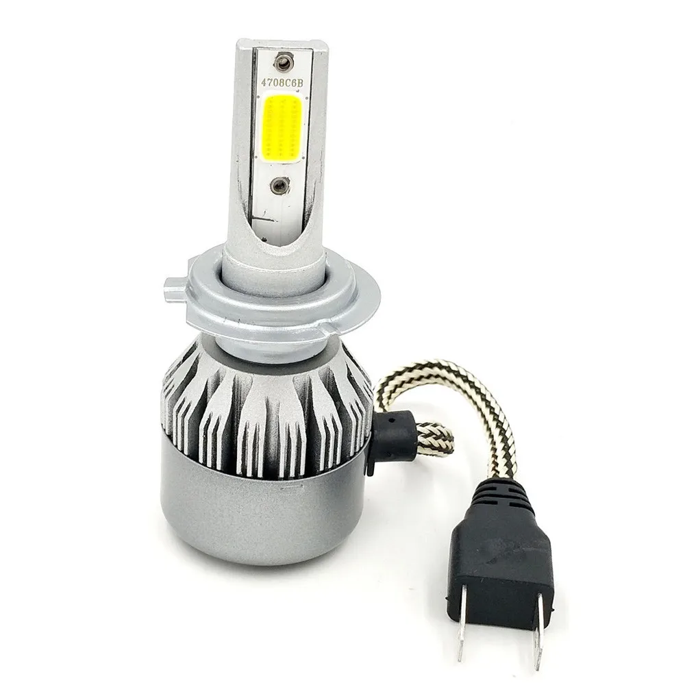 Автомобильный Универсальный H7 7600LM COB светодиодный головной светильник Conversion Kit