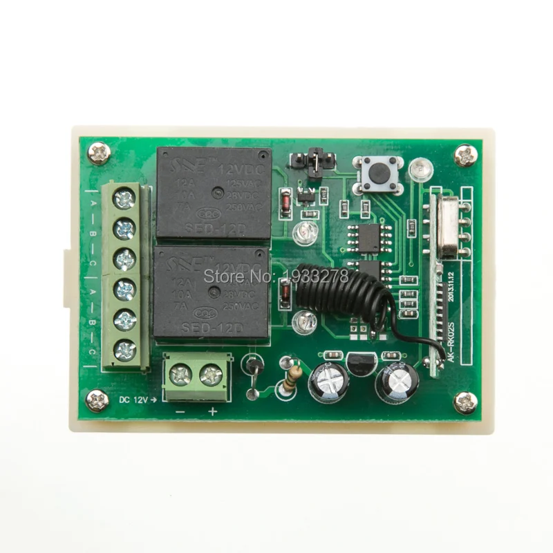 DC12V 2CH беспроводной пульт дистанционного управления с системой