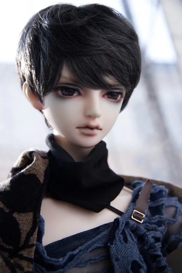 BJD кукла парики из натуральных волос для 1/3 1/4 1/6 BJD DD SD MSD YOSD дядя кукла короткие высокотемпературный провод парики из натуральных волос