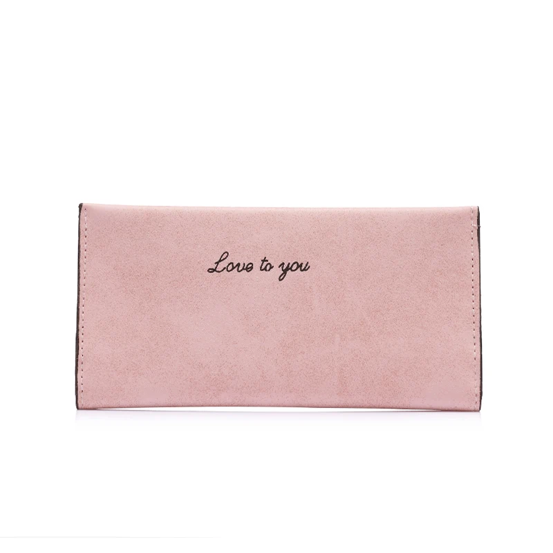 Розовый Женский кошелек LOVEVOOK, держатель для карт, Обложка для паспорта, зажим для денег, карман для монет - Цвет: Розовый