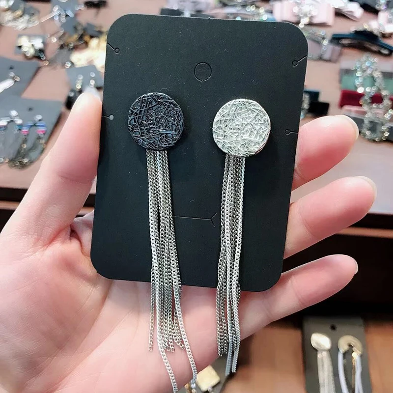 DIY ювелирные изделия ручной работы аксессуары Agnite пистолет черная задняя подвеска геометрической формы серьги ушной иглы материал