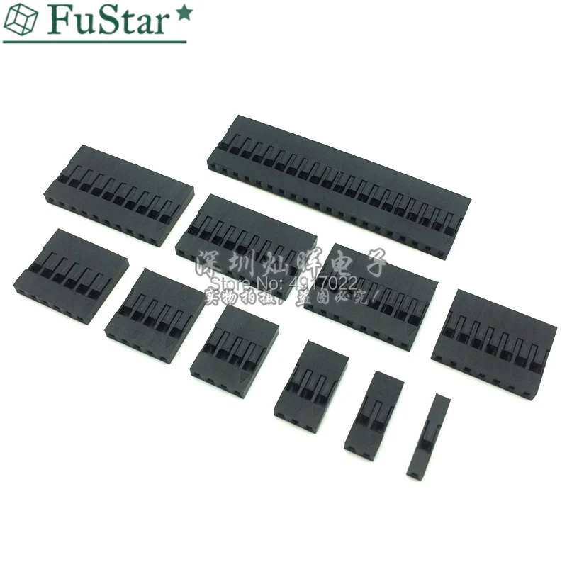 100 ПК пластиковая крышка Dupont Head 1Pin 2Pin 3Pin 4Pin 5Pin 6Pin 7Pin 8pin 9pin 10pin 2 54 мм разъем 1 P