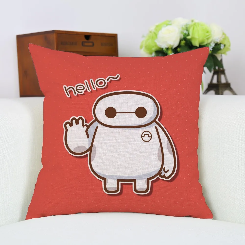 С принтом бэймакс накидка для подушки Big hero 6 Наволочки мультфильм Super Baymax Подушка