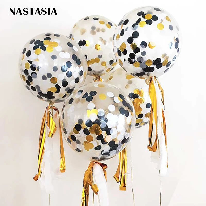 NASTASIA Halloween balloons Confetti balloon 12 inch 5g 10pcs/lot paper waste decoration Bar Decoration Wholesale | Дом и сад