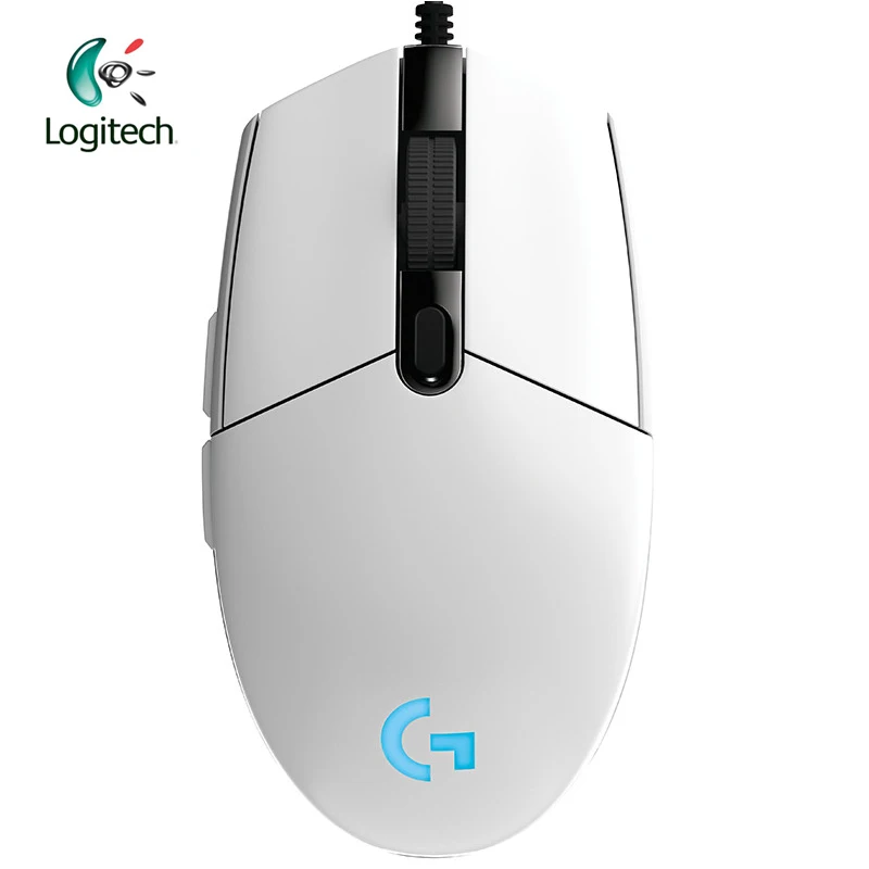 white Игровая проводная мышь logitech G102, Оптическая Проводная игровая мышь, черный/белый, поддержка рабочего стола/ноутбука, официальная проверка - Цвет: white