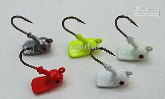 

BigSALE - Fishing jig head lead head hook Unique shape keep standing make soft bait cock tail VMC hook