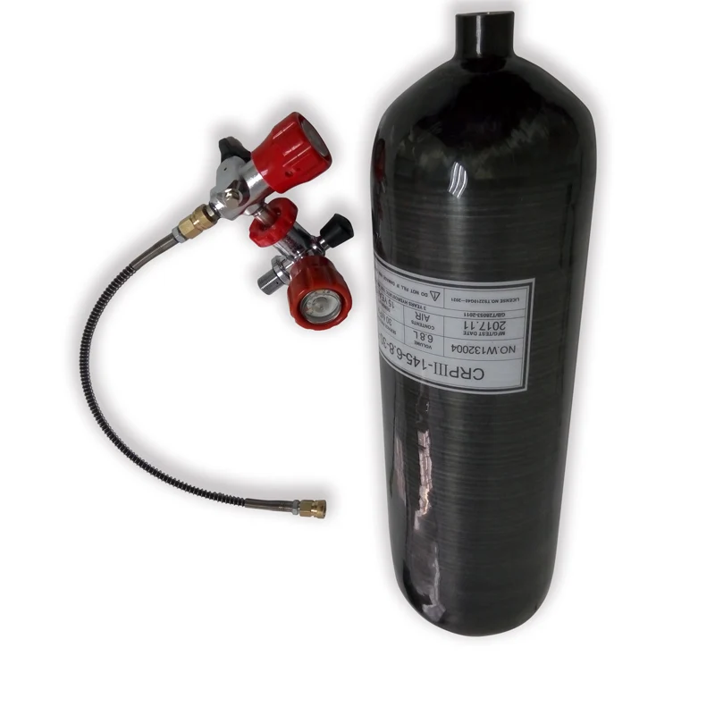 Tank-valve-station AC36811 PCP воздушный пистолет Кондор акваланг Танк 6.8л мини бутылка погружения 4500 фунтов/кв. дюйм цилиндр высокого давления для охоты давление карабин цель - Цвет: Tank-valve-station