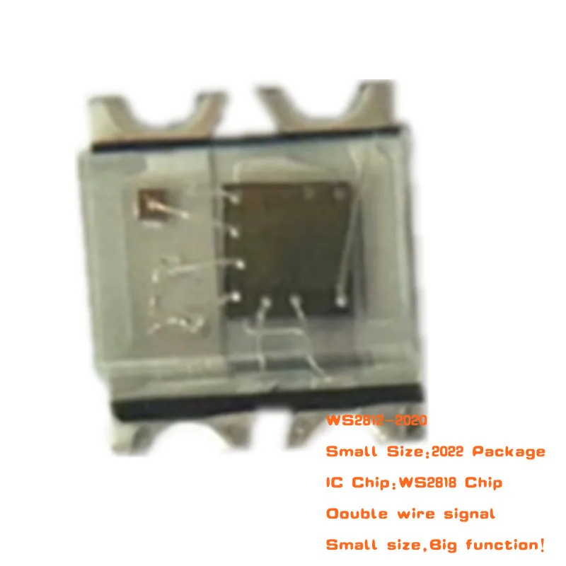WS2812 2020 4 контакта мини smd светодио дный чип адресуемых цифровой RGB полный Цвет 5 В