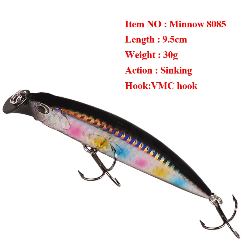 Блесна SMART Bait 95 мм 30 г искусственная приманка для рыбной ловли|minnow bait|hard baitlure hard |