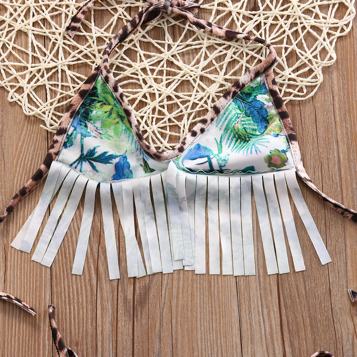 Милый пляжный комплект бикини с цветочным принтом для новорожденных девочек