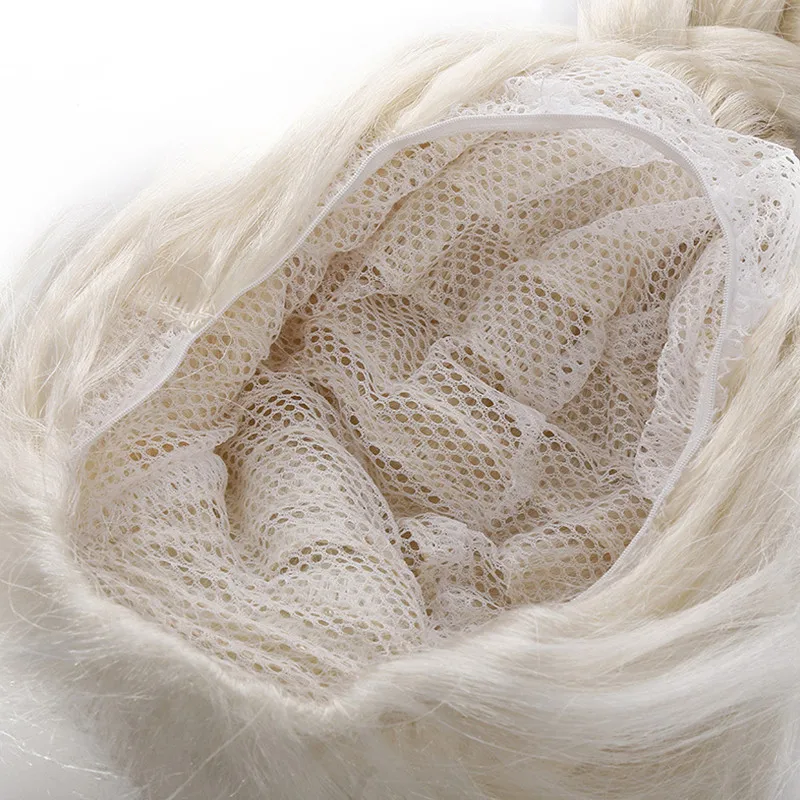 Женщина девушки блонд длинный Плетеный Эльза Cosplaywig пелука головной убор костюм на Хеллоуин карнавальный Рождество Пурим ночной клуб вечернее платье