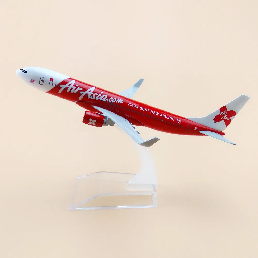 16 см металлическая модель самолета из сплава Air Asia CAPA Лучшая Новая авиакомпания