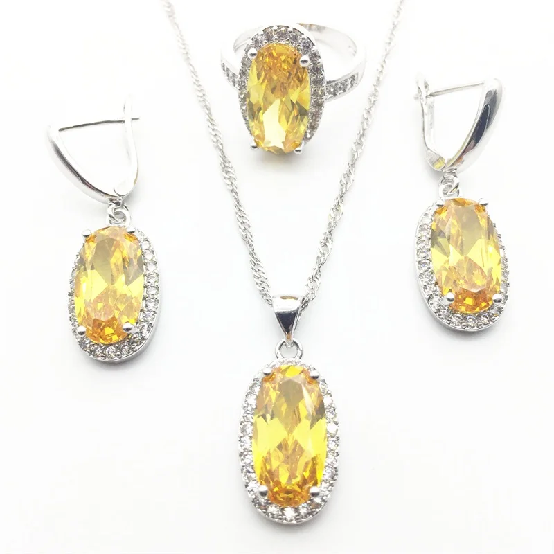 Женский комплект из колье и серёг серебра 925 пробы|jewelry sets earrings|silver jewelry setsterling silver