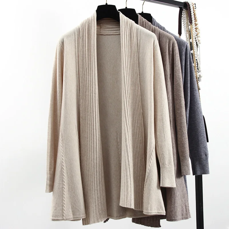 Quality guarantee Peplum Blusa Spring Autumn Poncho Knit Tops angora wool Twist Sweater Women Cardigans Coat C-003 |