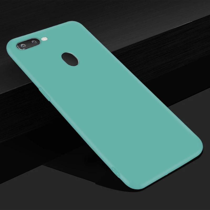 Blue TPU Цвет матовый конфетный, TPU чехол для OPPO F1S F1 плюс F3 F5 F7 F9 R17 Pro R15 мечта R11S плюс R11 R9S R9 прозрачный мягкий чехол - Цвет: Blue TPU