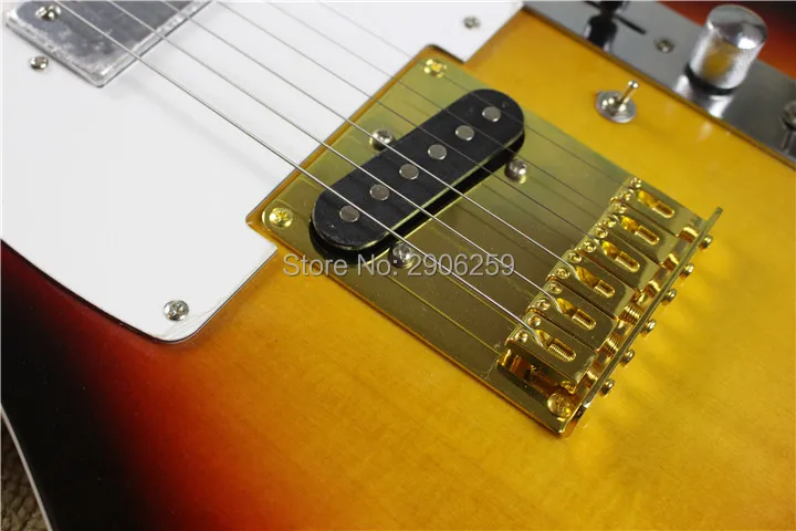 Custom Shop Andy tele electric guitar. H-H humberckers boost switch + single cut switch. active electronics. Винтажный солнечный