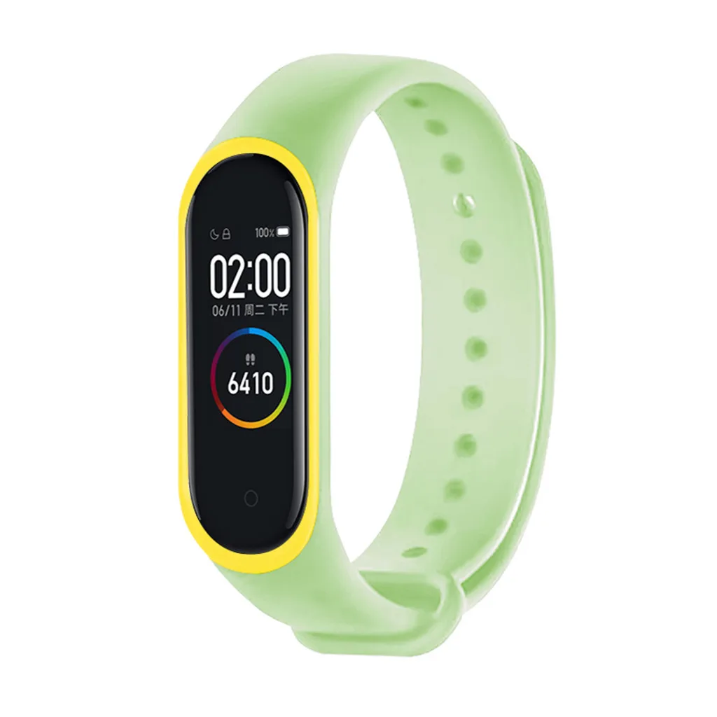 Браслет Correa Mi Band 4 для Xiaomi светящийся силиконовый мягкий ремешок наручных часов