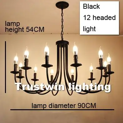 black 12 head light Черный Изогнутый простой люстра светильник светодиодный подвесной светильник минимализм 6 8 10 12 светильник s Железный Люстра светильник лампа - Цвет абажура: black 12 head light