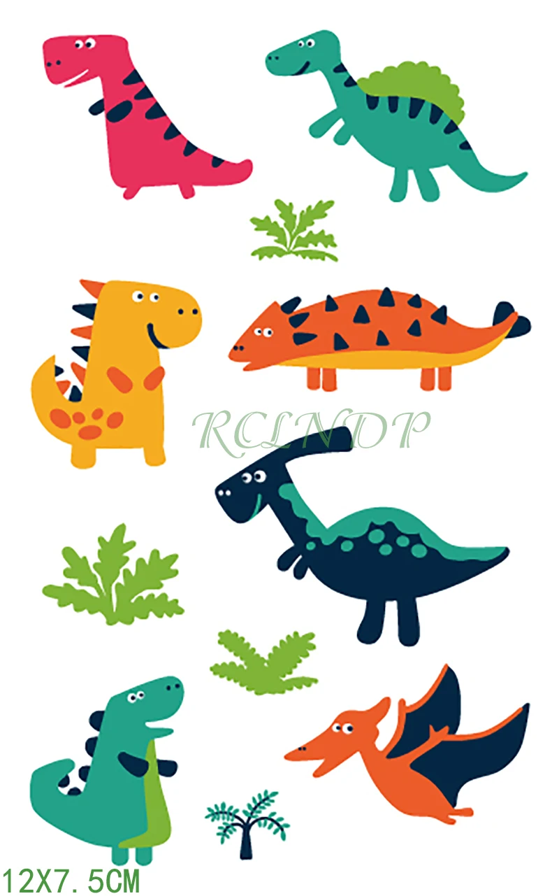 

Waterproof Temporary Tattoo Sticker donkey dinosaur fake tatto stickers flash tatoo hand foot shoulder for men girl women kids