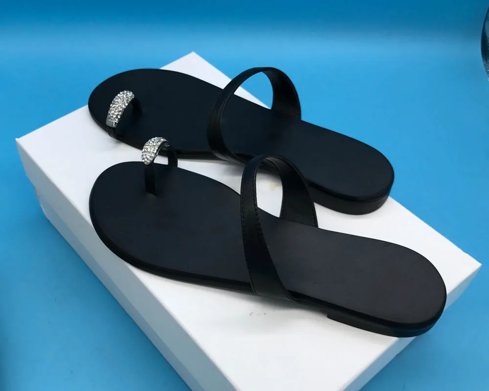 Женские шлепанцы из натуральной кожи KATHLYN WONG коровьей с кристаллами|cow leather slippers|cow