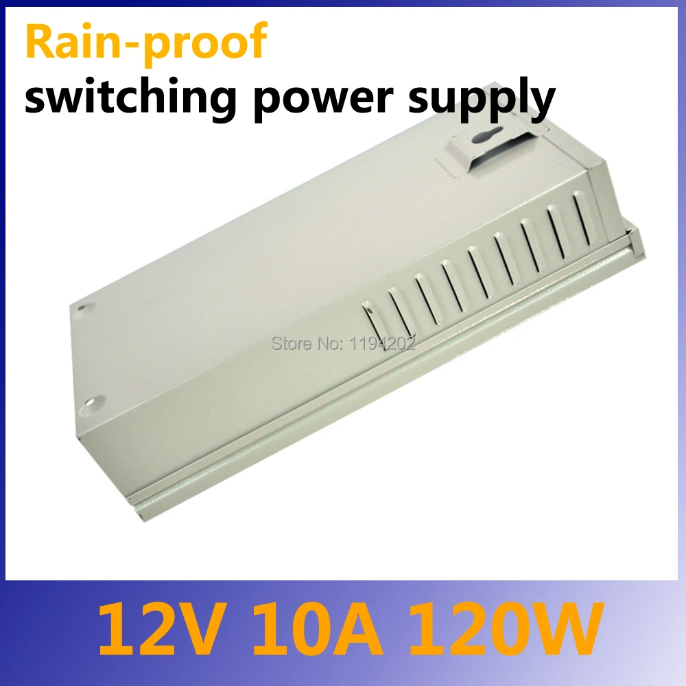Вход AC 100-240V на выход DC 12V 10A 120W Водонепроницаемый источник питания для светодиодов