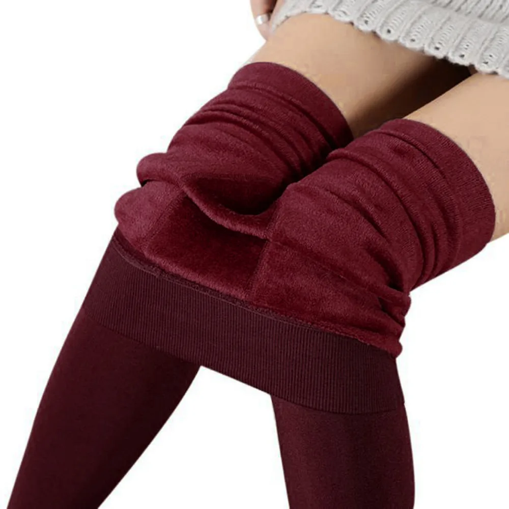 

2020 Fashion Leggings Women Winter Thick Warm Fleece Lined Thermal Stretchy Leggings Leggins Mujer High Quality Leggings
