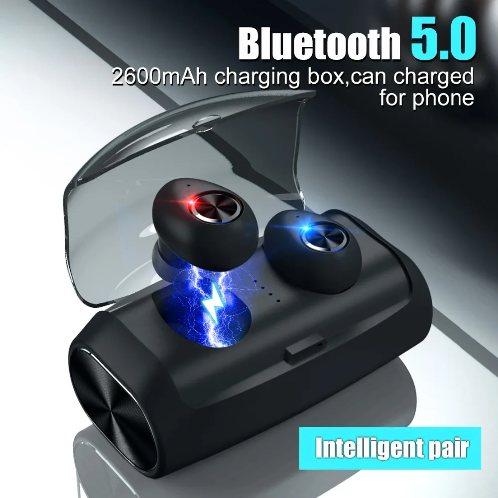 TWS Mini Bluetooth 5 0 наушники настоящие беспроводные стерео гарнитура с микрофоном