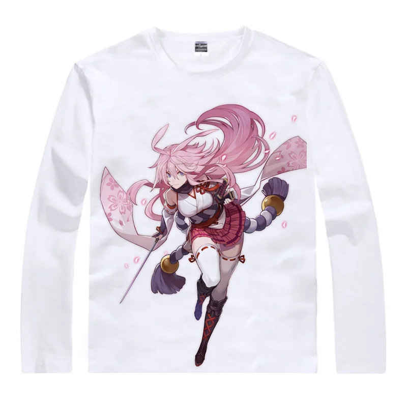 Мужская футболка Coolprint Honkai Impact 3rd Yae Sakura no повседневная Винтажная с длинным