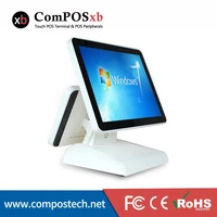 windows pos termianal dual screen pos systems capacitive touch cash register with second customer display monitor