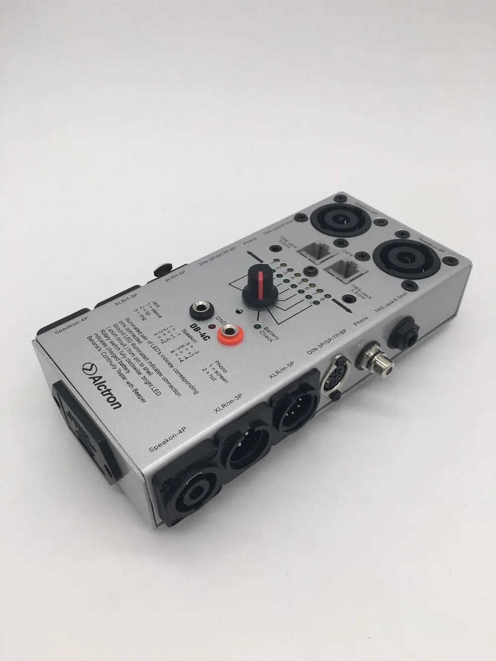 Alctron DB-4C Профессиональный мульти тестер аудио кабеля аудио сетевой кабель детектор Тест er тестовый инструмент для сцены, студия записи