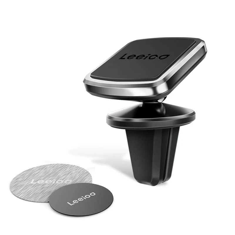 Air Vent Black LEEIOO Магнитная Автомобильная Подставка для телефона для iphone X 8 7 6 5 samsung S8 Air Vent gps универсальный автомобильный держатель для мобильного телефона - Цвет: Air Vent Black