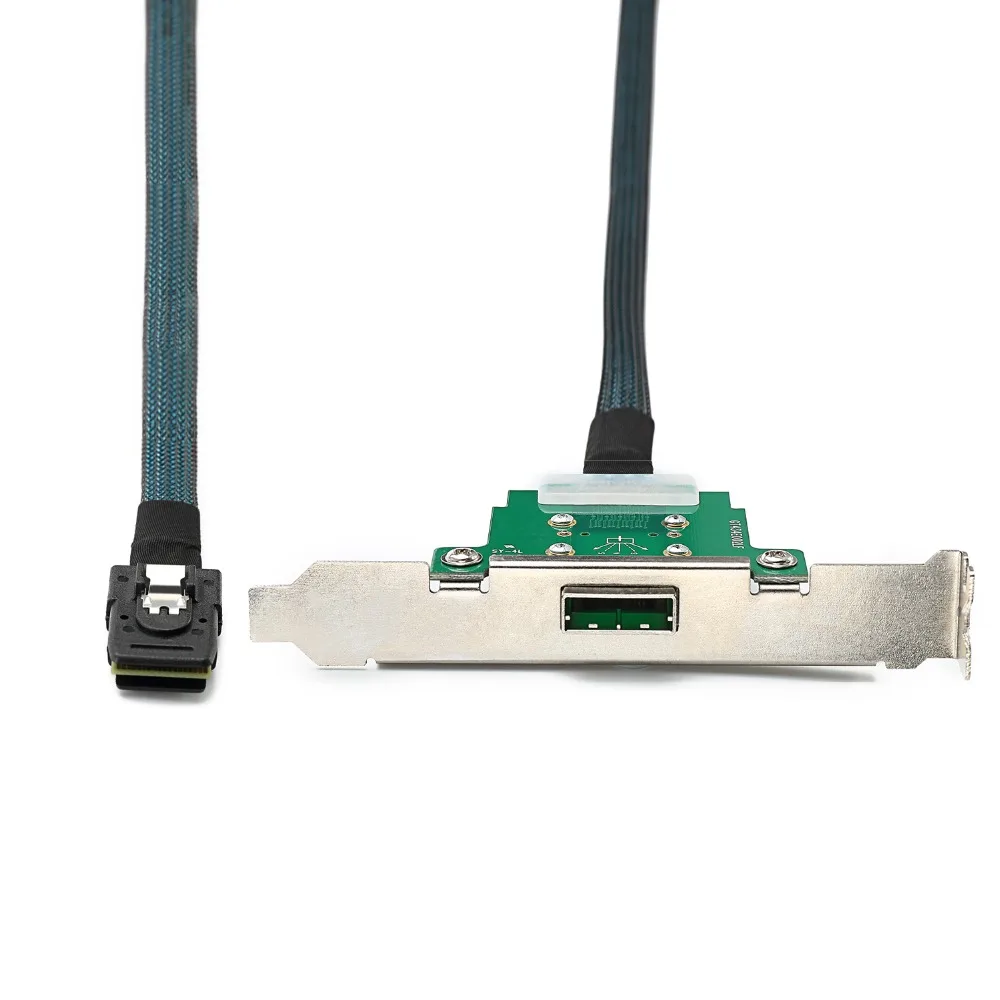 

Cabledeconn Server Transmission Cable SFF-8088 Female to SFF-8087 Computer Hard Disk Data Cable 1m