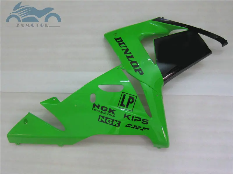 Индивидуальные мотоцикл комплект обтекателей для KAWASAKI Ninja ZX 10R 2004 2005 ABS спортивные Обтекатели запчасти 04 05 ZX10R зеленый Боди
