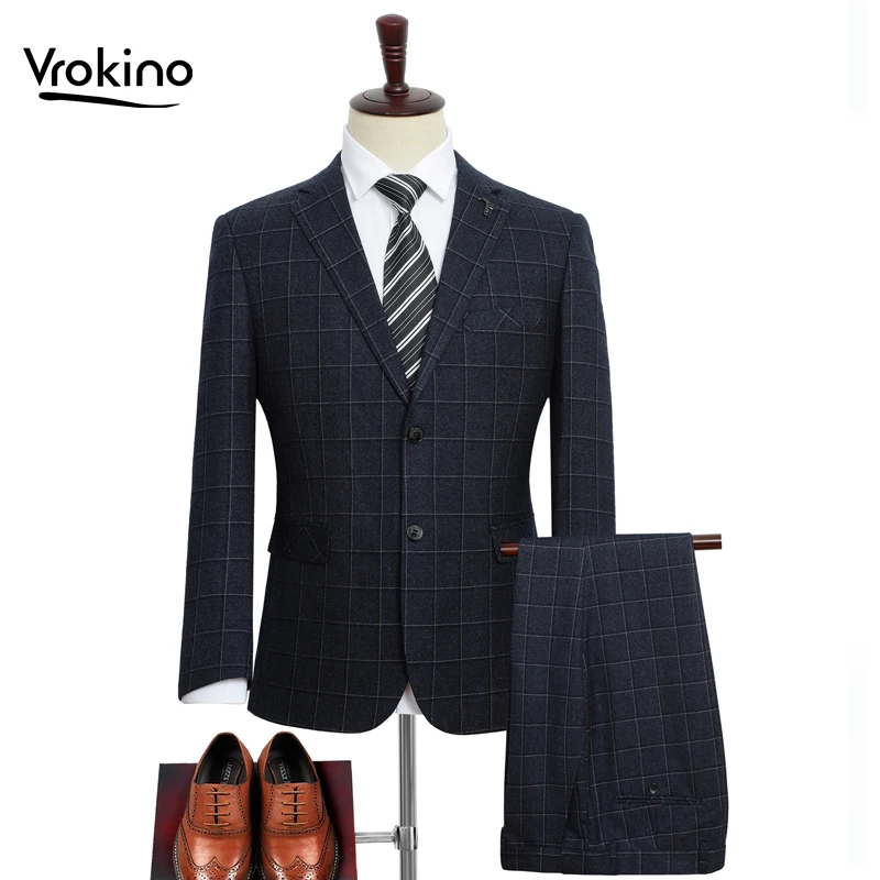 Новинка 2019 деловой повседневный костюм для мужчин стильный высокого качества