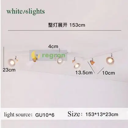 2-6 шт. led Shopcase Потолочные светильники Современные СВЕТОДИОДНЫЕ Дорожки ight потолочный светильник Арт Деко потолочный светильник для коридора бара дома гостиной - Цвет корпуса: white 6 lights
