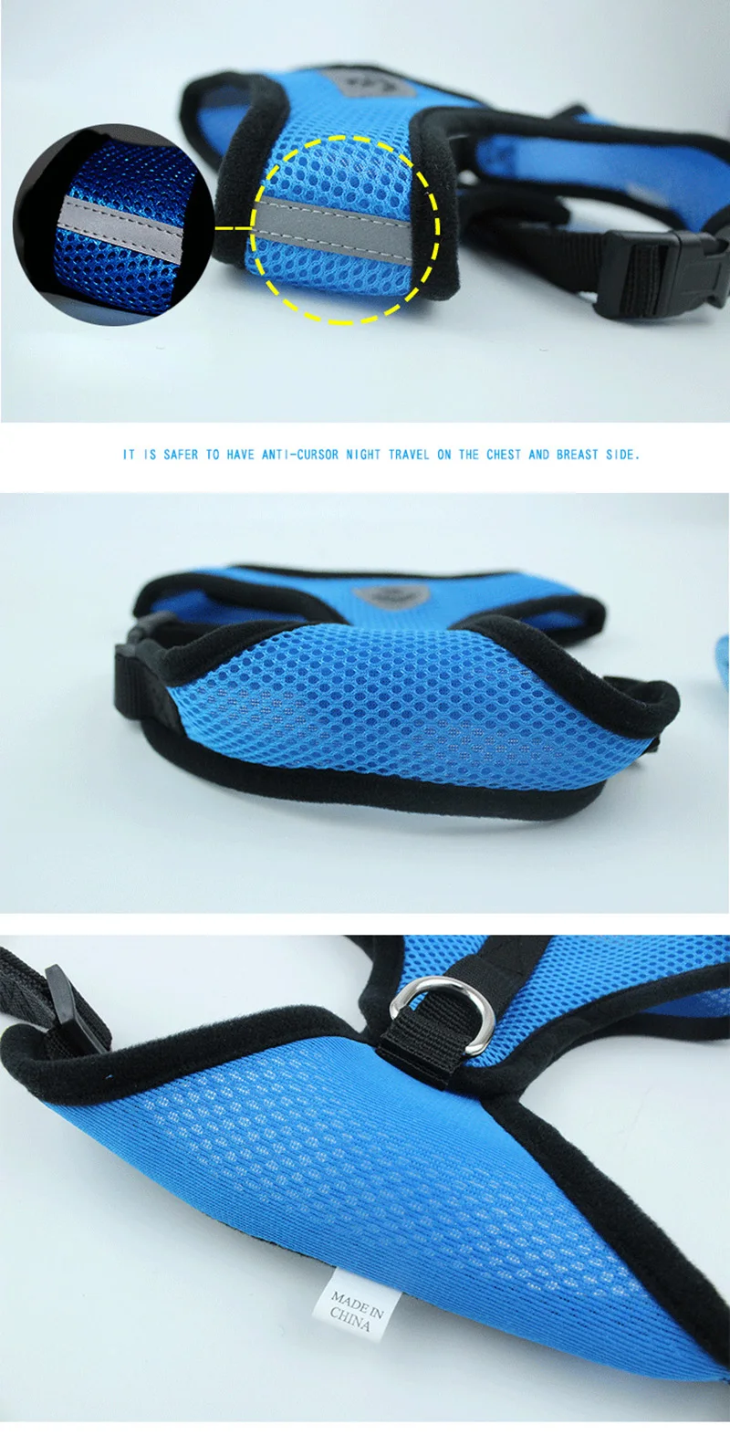 Dog Harness Leash Set Adjustable Breathable Dog Cat Collar Vest Harness for Dog Puppy Pet Chihuahua Chest Strap Dog Accessories