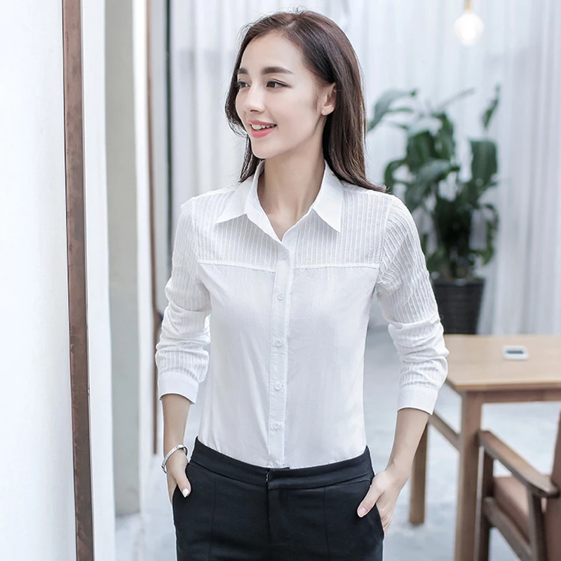 Women Summer Shirts Cotton Blusas Femininas Women Tops And Blouses OL Short White Blouse Ladies Clothes Mujer De Moda 2019