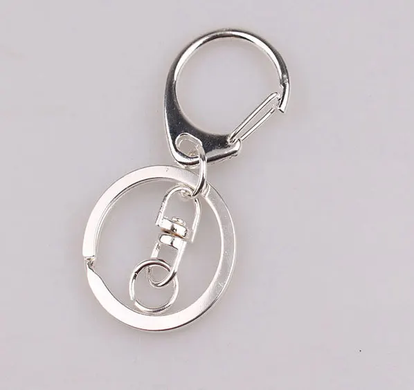 D button silver 8 20 шт 30 мм 12 Дизайнов ключи цепочки Ключи Кольца круглый золотой серебряный цвет брелок для ключей Омаров - Цвет: D button silver 8