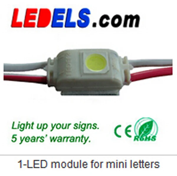 

1000pcs/lot,0.24w 12v 22 lm epistar led SMD 5050 led module Mini led module for mini channel letter